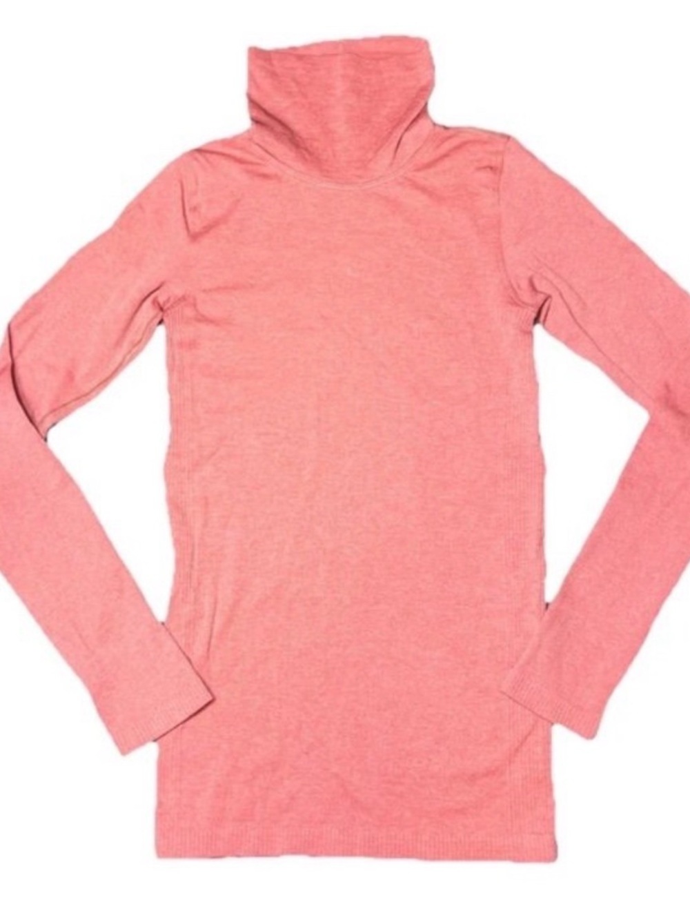 Lululemon Coral ApricotLong Sleeve Turtleneck Shirt Casual Athletic 4 EUC Womens